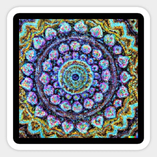 Colourful Mandala design Impressionist painting Sticker